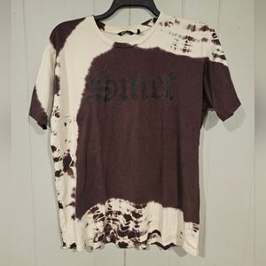 Smet By Christian Audigier Mens XL T-Shirt Cyber Grunge Skull Goth Acid Wash Y2K